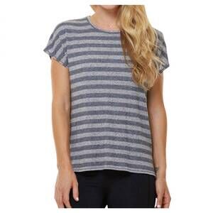NEW SHAPE ACTIVE stripe boxy tee in heather grey stripe